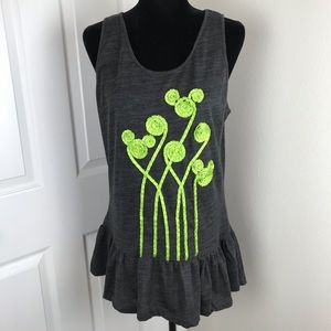 Disney Parks Tunic w/ Green Mouse Ears Flowers